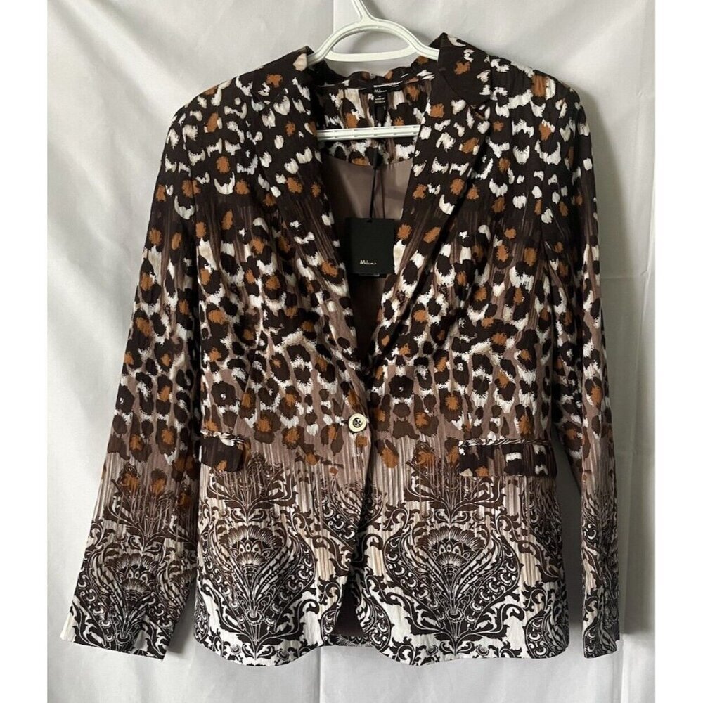 Milano Leopard Baroque Blazer Mob Wife Aesthetic NWT